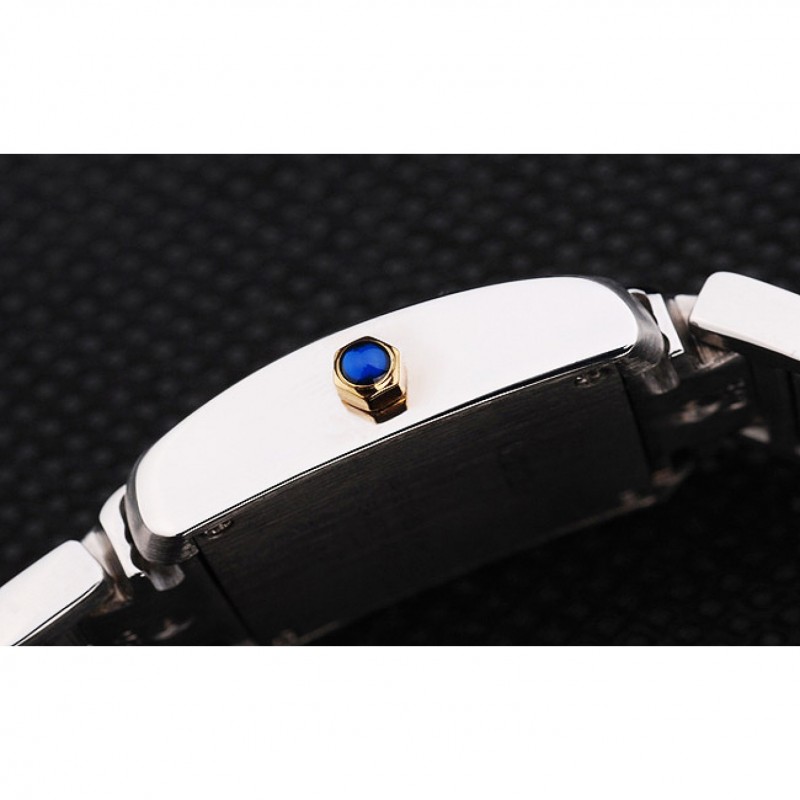 Best Cartier Tank Francaise 22mm White Dial Stainless Steel Case Two Tone Bracelet-3