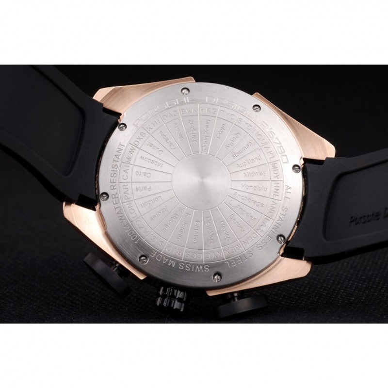 Porsche Regulator Power Reserve Rose Gold Case White Dial-7