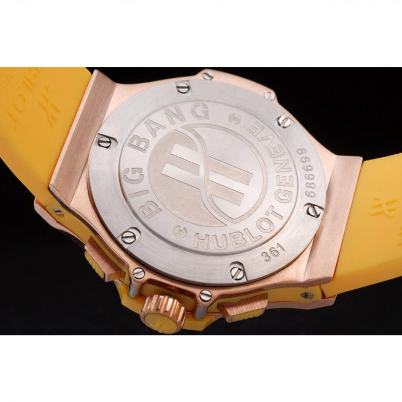Hublot Big Bang Yellow Strap White Dial Watch 98068-6