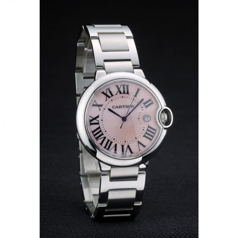 Cartier Ballon Bleu 42mm Pink Dial Stainless Steel Case And Bracelet-2