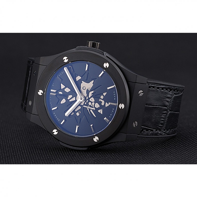 Hublot Classic Fusion Shawn Carter Black Steel Case Black Leather Strap 622817-3
