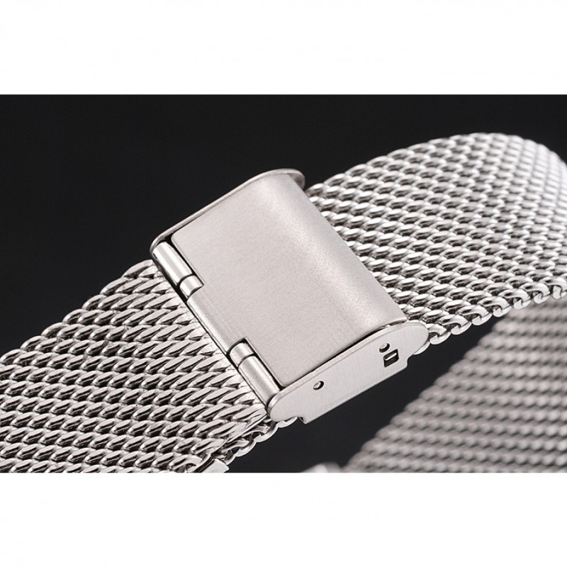 Luxury Replica Watches Patek Philippe Calatrava Small Seconds Silver Engraved Dial Stainless Steel Case And Bracelet-5