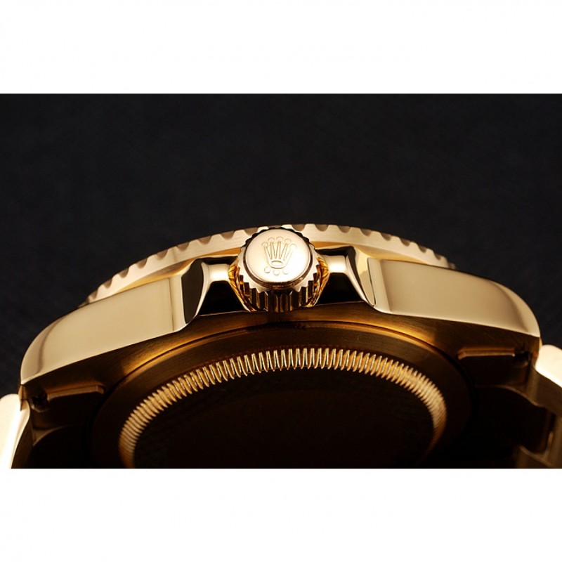 Swiss Rolex GMT Master II Gold Dial Black Bezel Gold Case And Bracelet 1453749-8
