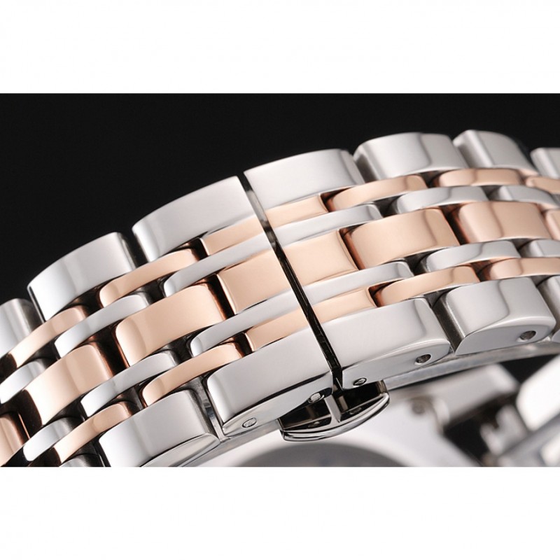 Omega De Ville Moonphase Tourbillon White Dial Stainless Steel Case Two Tone Steel Rose Gold Bracelet-7