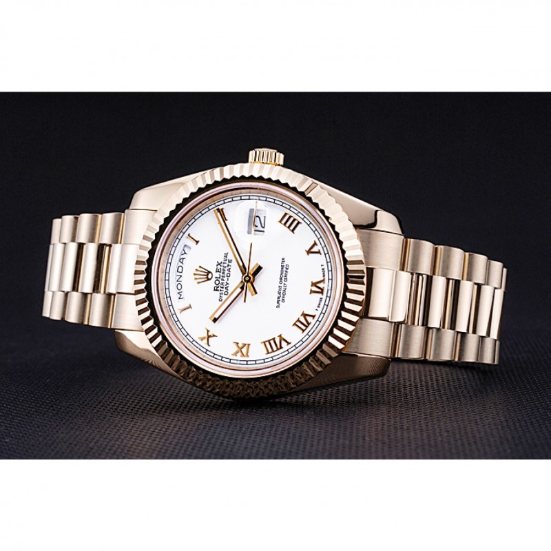 Rolex Day-Date White Dial Gold Bracelet 622546-4