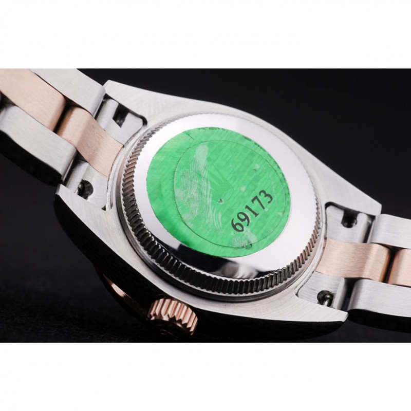 Rolex Datejust Diamonds Rose Gold Polished Bezel Brown Dial 7475-7