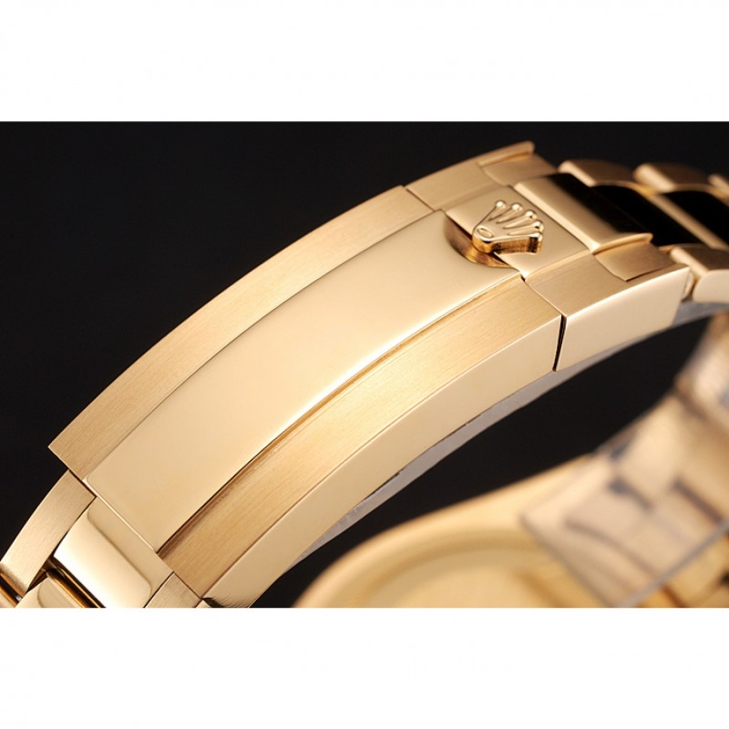 Swiss Rolex GMT Master II Gold Dial Black Bezel Gold Case And Bracelet 1453749-5