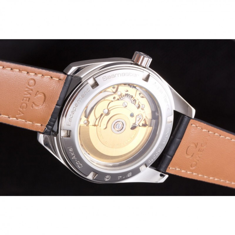 Omega Seamaster Black Dial with Black Leather Band 621574-8