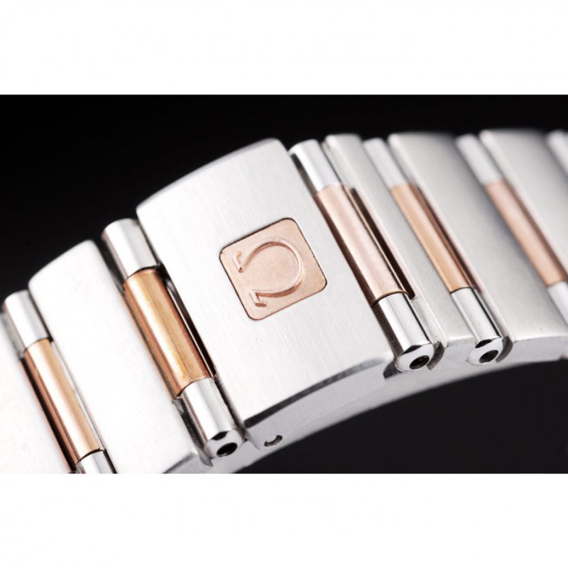 SS Replica Watches Omega Swiss Constellation Jewelry Diamond Case Radial Emblem White Dial-5