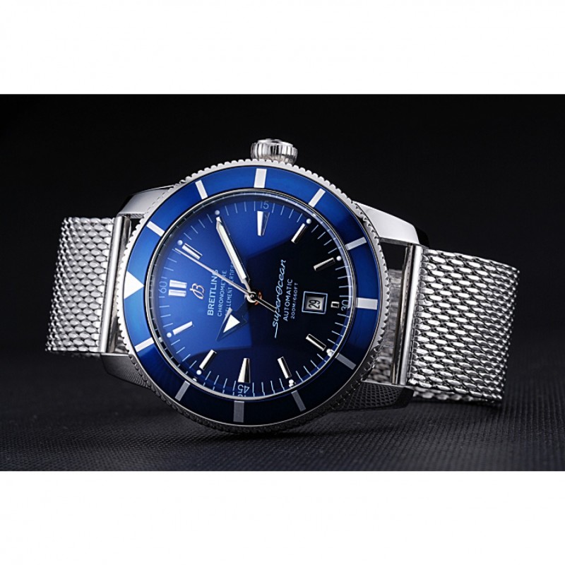 Breitling Certifie SuperOcean Blue Dial Blue Watch-3