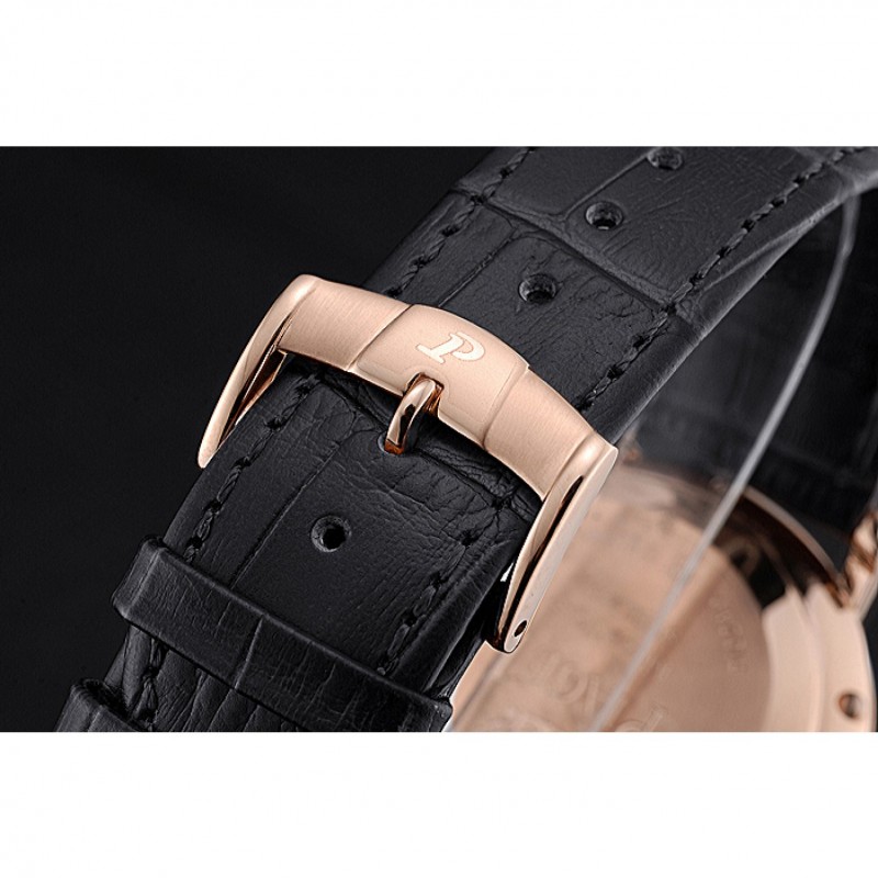 Piaget Altiplano Gold Case White Dial Black Leather Bracelet 622628-5
