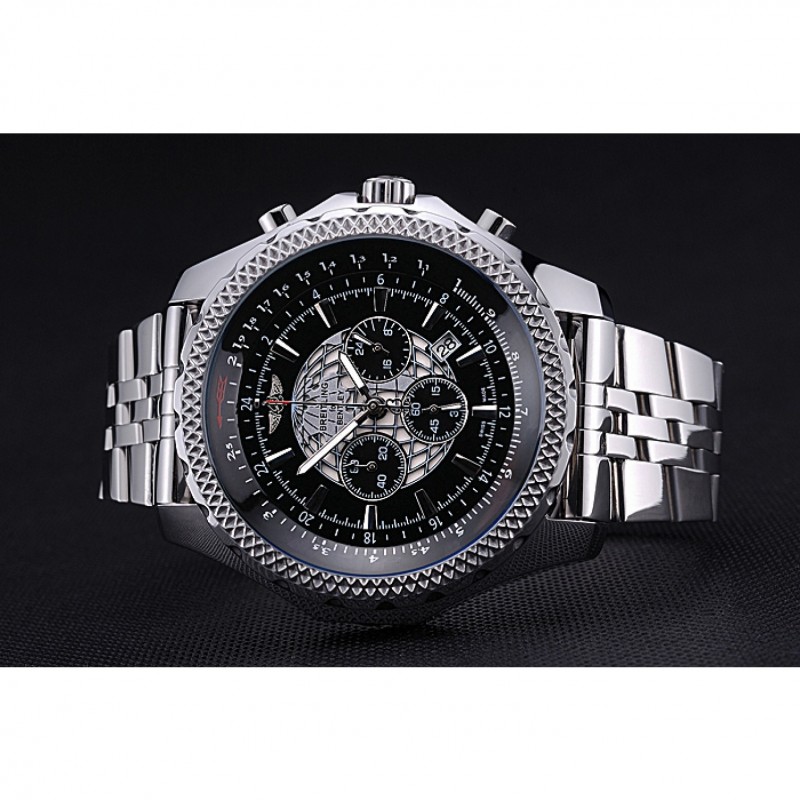 Breitling Bentley B05 Unitime Black Dial Stainless Steel Bracelet 622520-3