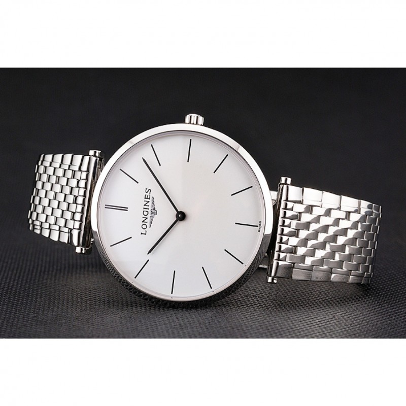 Swiss Longines Grande Classique White Dial Stainless Steel Case And Bracelet-4
