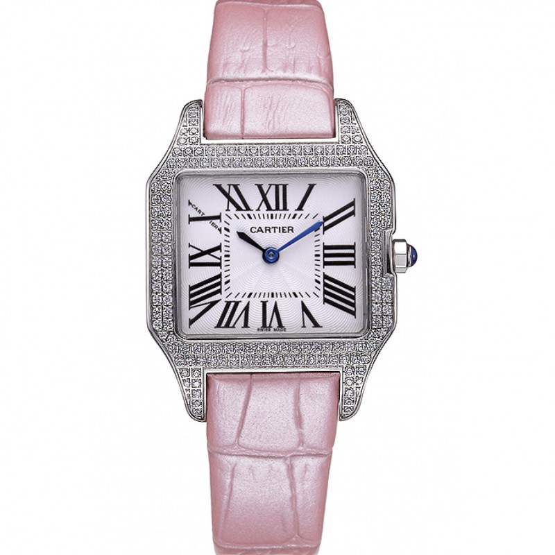 Cartier Santos 100 Diamond Silver Bezel 621910-0