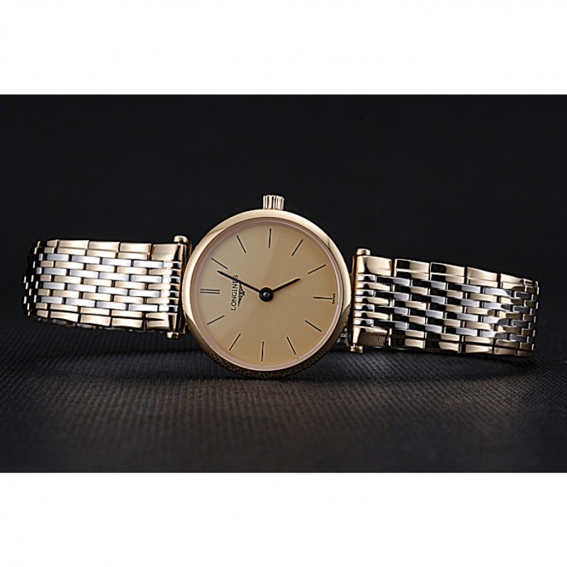 Longines La Grande Classique Two Tone Band Champagne Dial Femme 622096-4