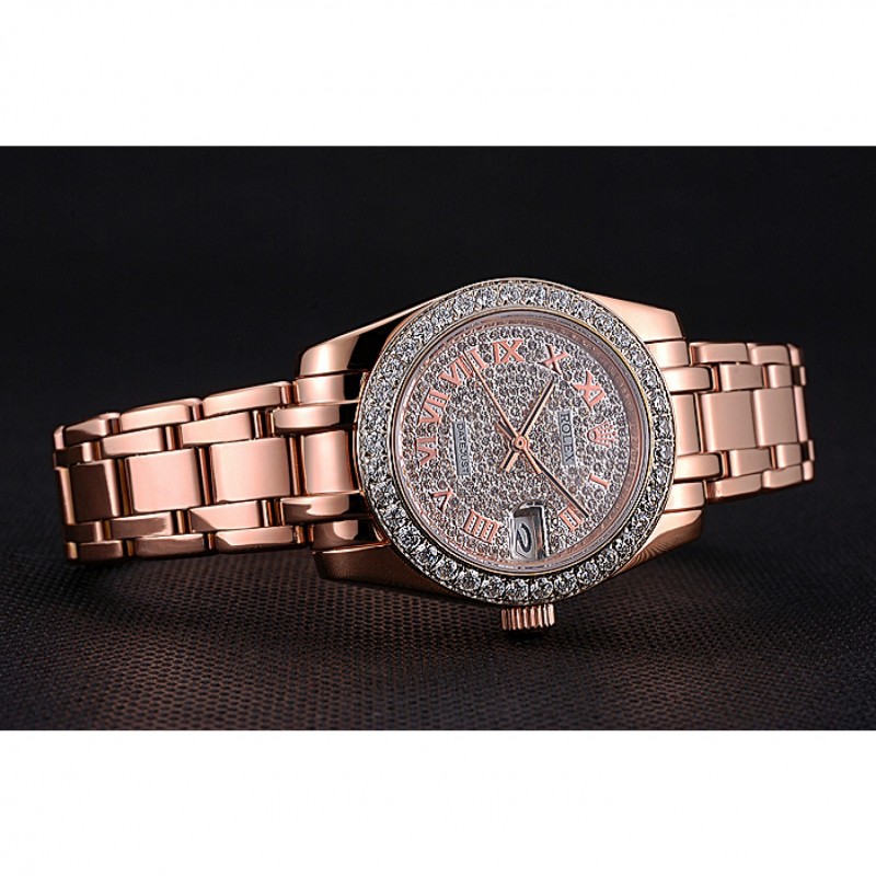 Best Rolex Datejust Diamond Dial And Bezel Pink Gold Case And Bracelet 622836-3