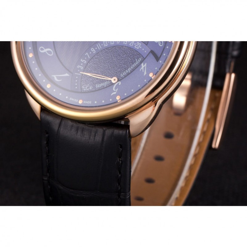 Cheap Replica Watches Hermes Classic Croco Leather Strap Navy Dial 801404-7