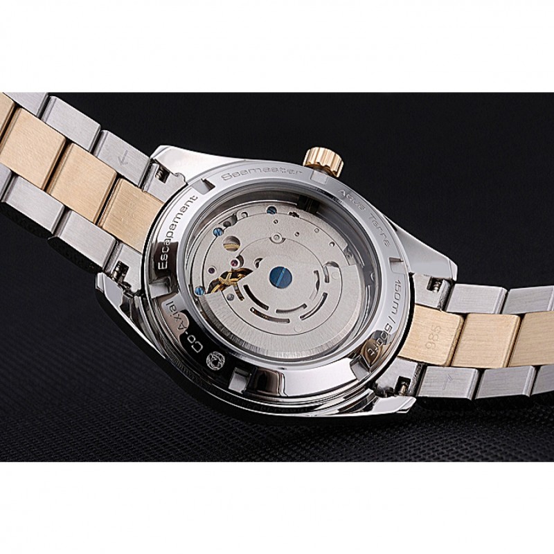 High Quality Omega Seamaster Planet Ocean GMT Black Dial Two Tone Band 622396-7