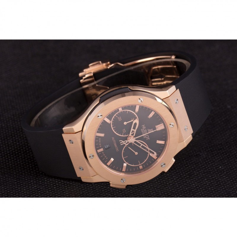 Swiss Hublot Classic Fusion Black Dial Rose Gold shb08 621401-3