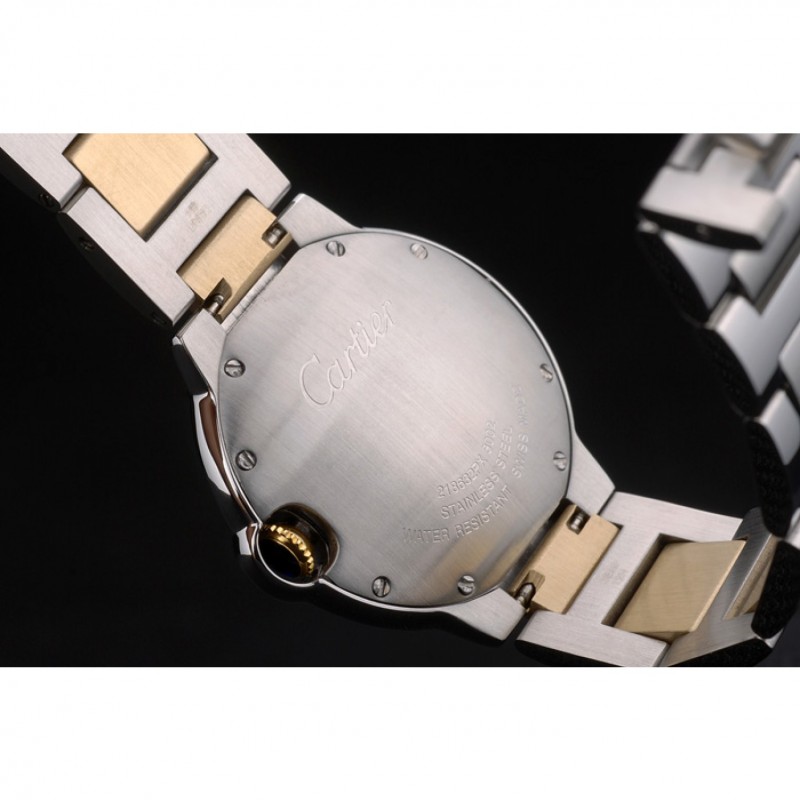 Cartier Ballon Bleu 38mm White Dial Stainless Steel Case Two Tone Gold Bracelet-7