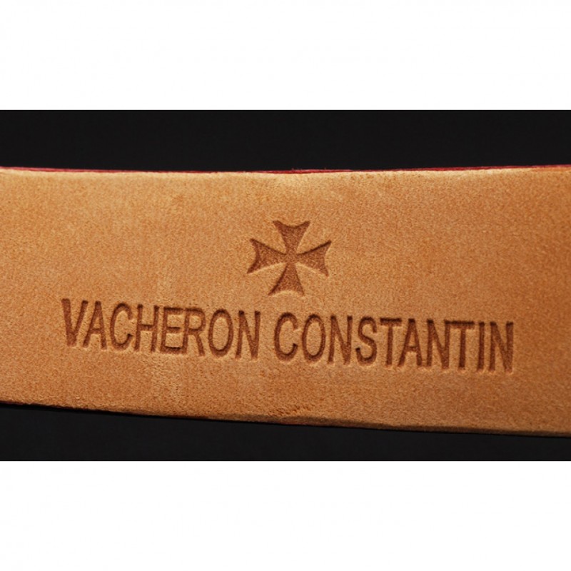 Vacheron Constantin Patrimony Rose Gold Dial Brown Leather Bracelet-4