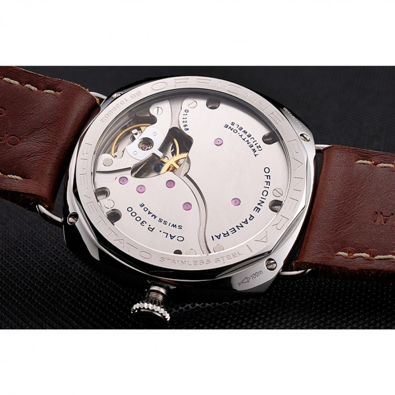 Cheap Replica Watches Panerai Radiomir Vintage SLC PAM425 Black Dial Stainless Steel Case Brown Leather Strap-7