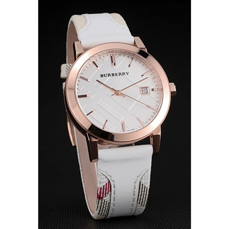 Burberry The City Classic Silver Dial White Bracelet 622563-2