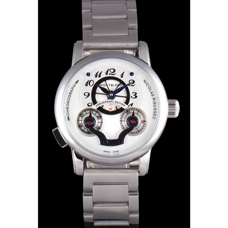 SS Replica Watches Montblanc Nicolas Rieussec Anniversary Edition Stainless Steel Bracelet 621629-1