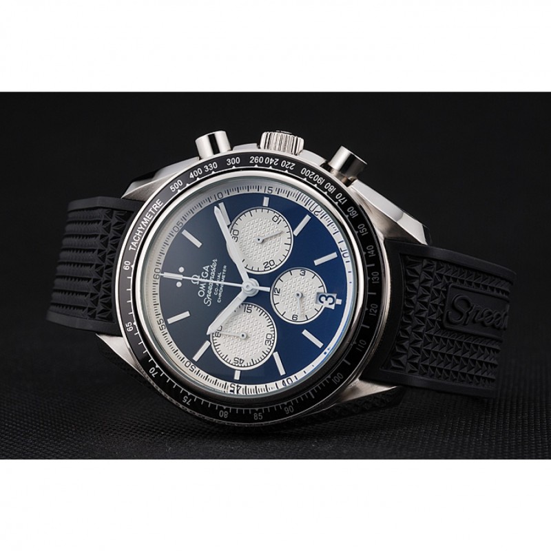 Omega Speedmaster Black Rubber Strap Black Dial 622041-3