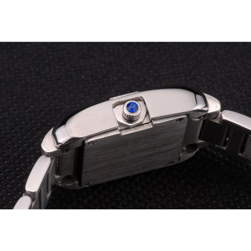 Best Cartier Tank Anglaise 23mm Silver Dial Stainless Steel Case And Bracelet-7
