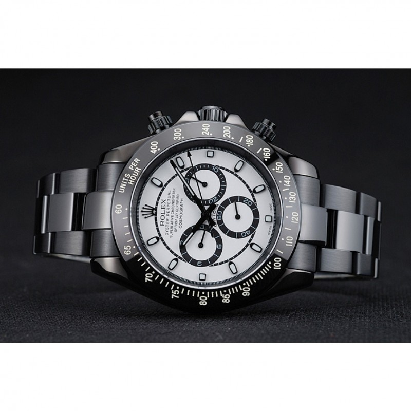 Rolex Cosmograph Daytona White And Black Dial Black Stainless Steel Case And Bracelet 1454249-3