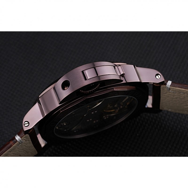 Panerai Luminor Brown Leather Strap Black Dial 80164-8