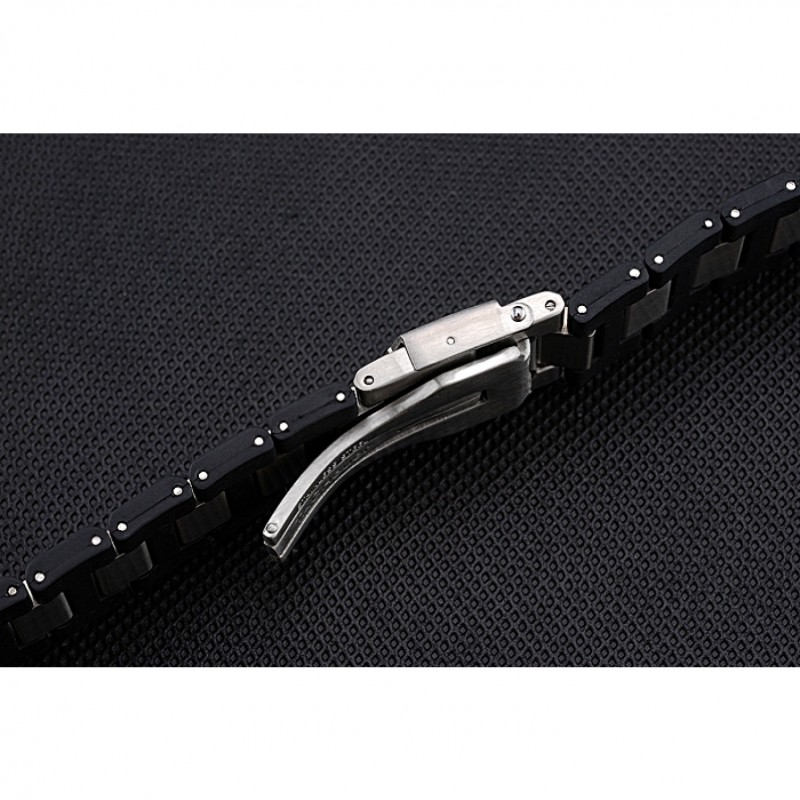 Tag Heuer Plated Stainless Steel and Black Rubber Bracelet 622501-7