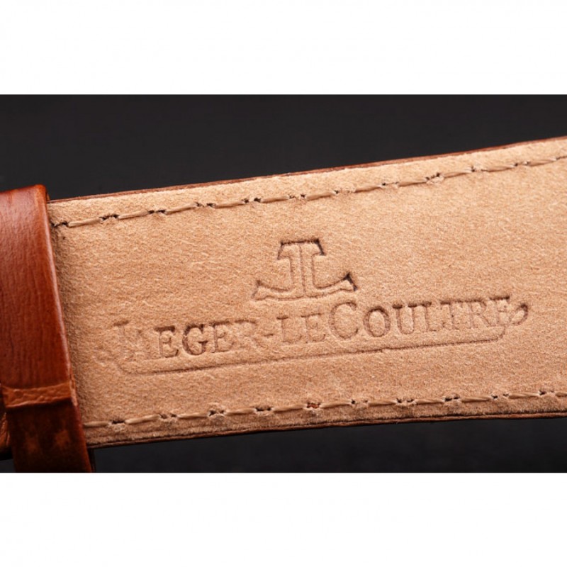 Jaeger Le Coultre Master Control Tourbillon White Dial Brown Leather Strap-6