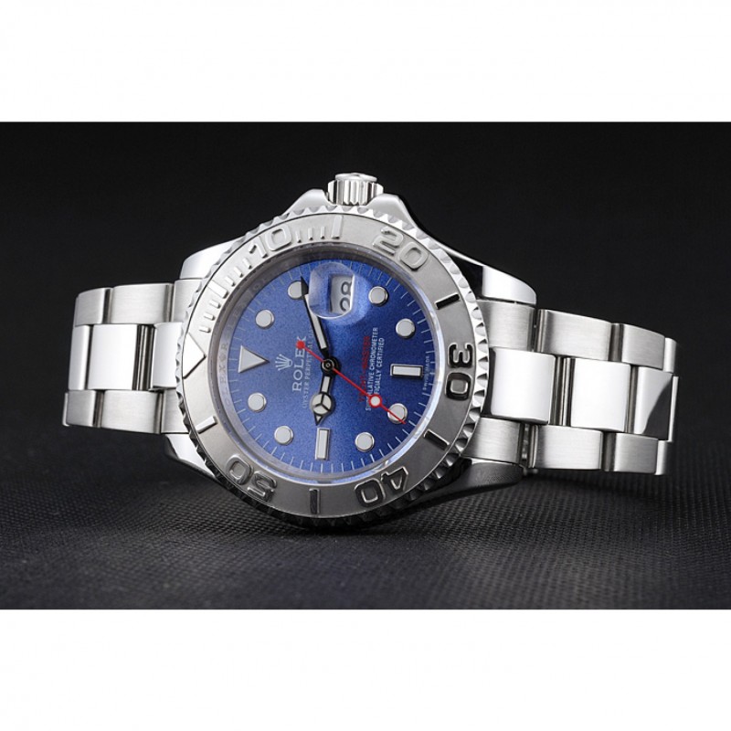 Swiss Rolex Yacht-Master Blue Dial Stainless Steel Case And Bracelet-3