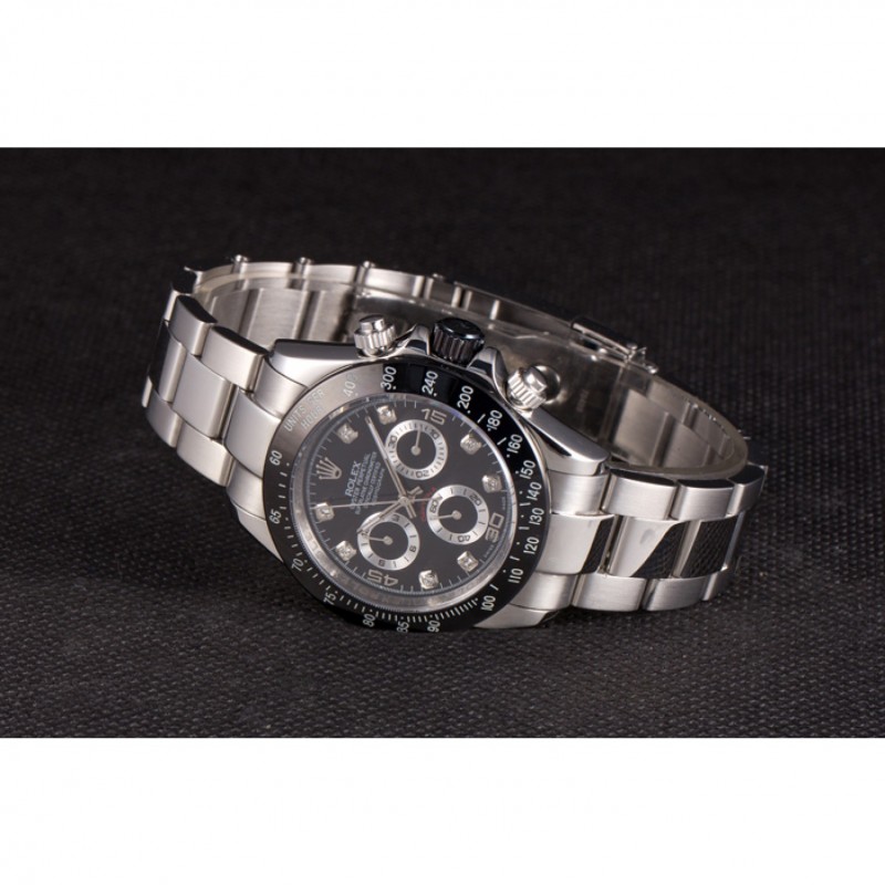 Rolex Daytona Stainless Steel Black Enameled Black Dial-3