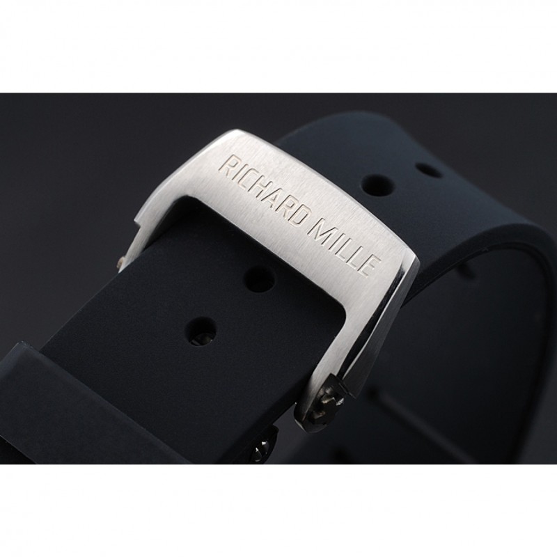 Richard Mille RM 038 Bubba Watson Tourbillion Silver Case Black Rubber Bracelet 1454202-6