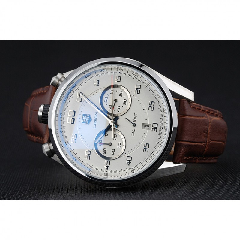 Tag Heuer Carrera Calibre 1887 Chronograph Brown Strap 622071-4