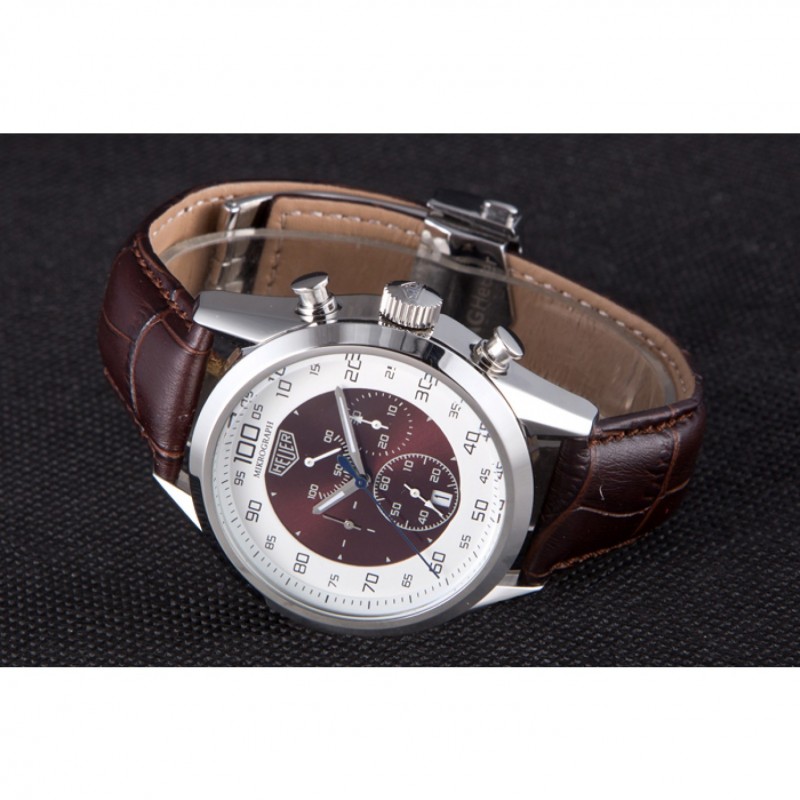 Tag Heuer Carrera Mikrograph Limited Edition Brown Leather Strap 7916-4