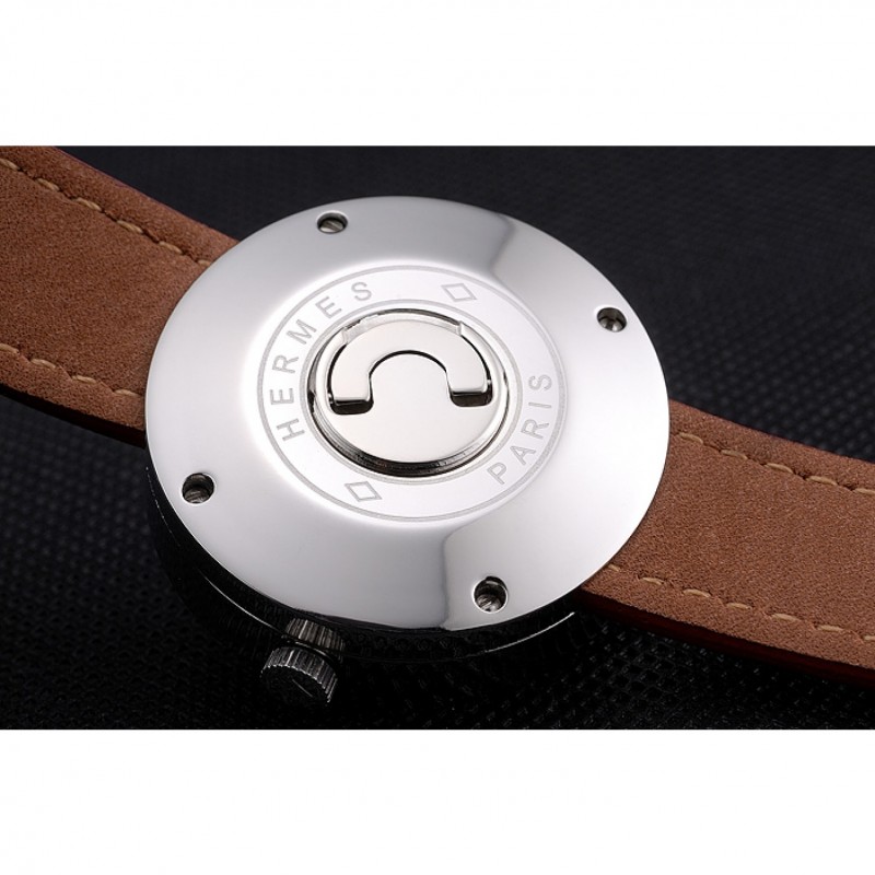 Hermes Classic MOP Dial Red Leather Strap-7