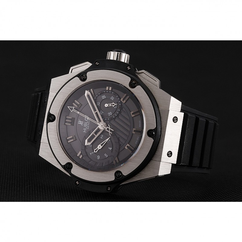 Swiss Hublot King Power Stainless Steel with Rubber Band shb11 621404-4
