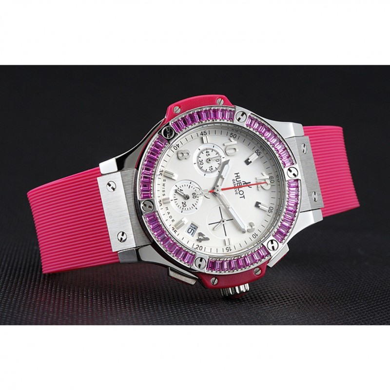 Hublot Big Bang Tutti Frutti Pink Strap White Dial-3