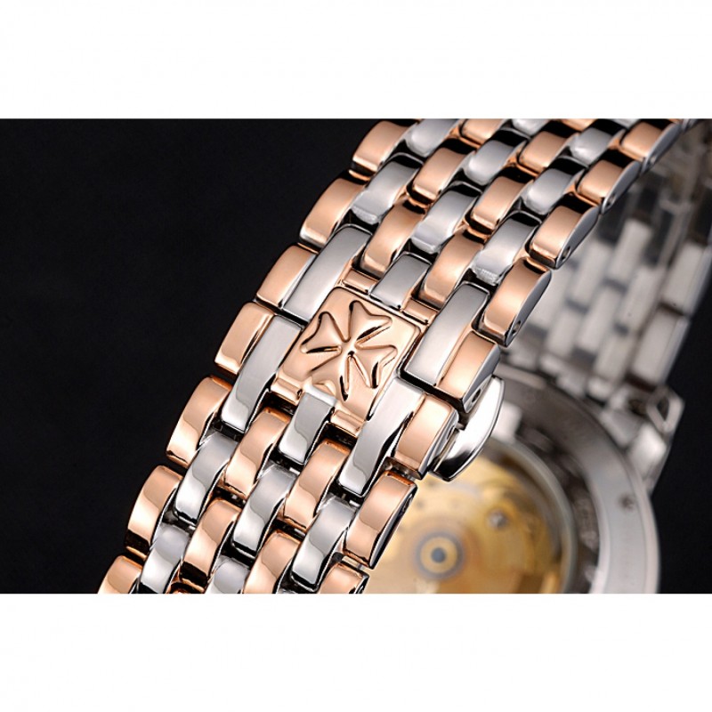 Vacheron Constantin Patrimony Black Dial Rose Gold Case Two Tone Bracelet 62293-5