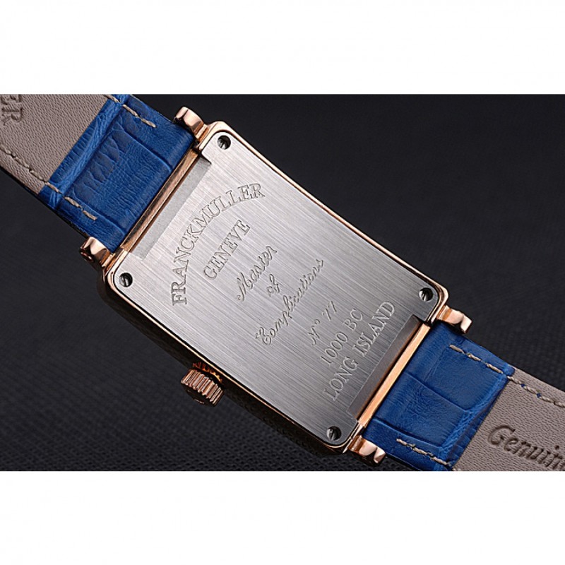 Cheap Franck Muller Long Island Classic White Dial Diamonds Case Blue Leather Band 622376-4