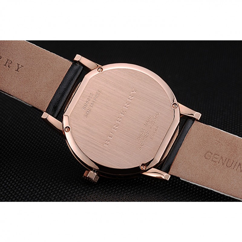 Burberry The City Classic Diamonds Case Black Dial Black Bracelet 622569-6