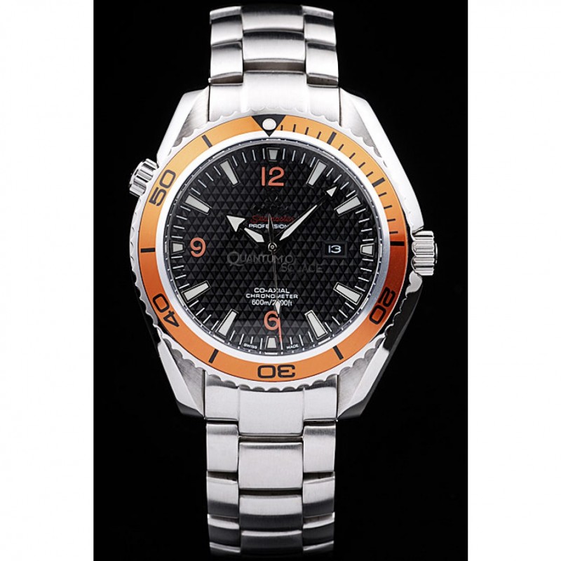 Omega Seamaster Planet Ocean Co-axial Orange Case Black Dial 98102-1