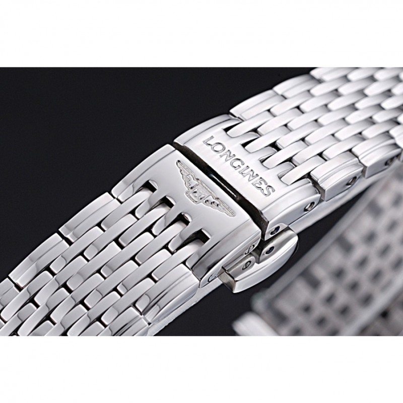 Longines La Grande Classique Stainless Steel White Dial Diamond Bezel Femme 622110-6