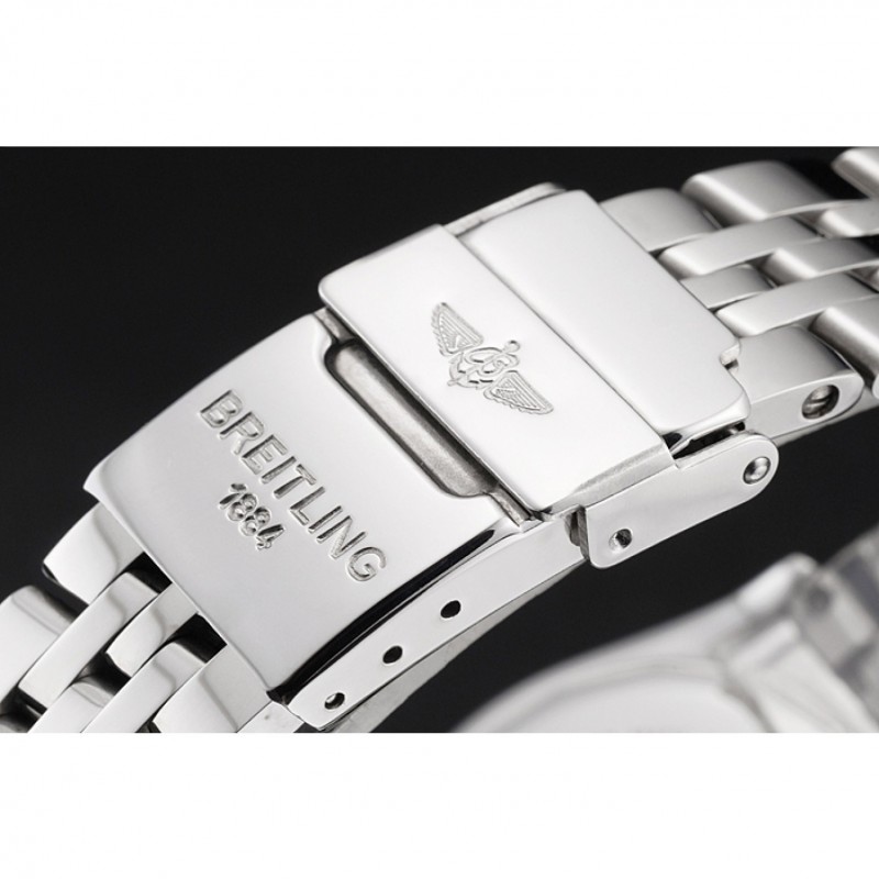 Breitling Chronomat Quartz Pink Dial Stainless Steel Case And Bracelet-5