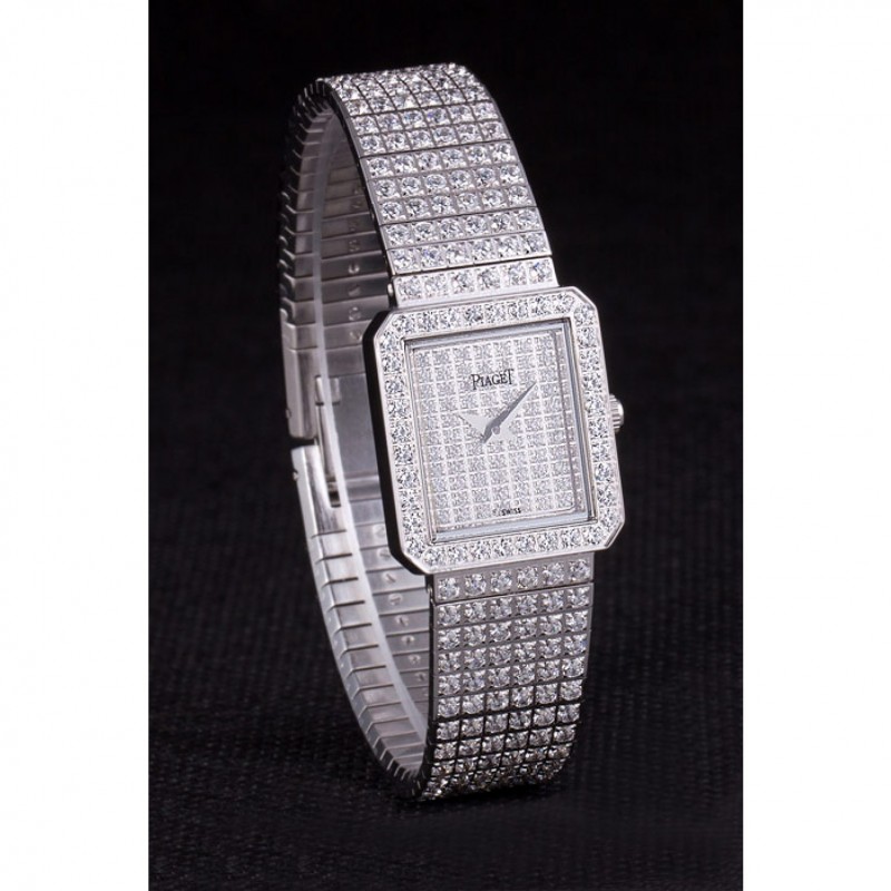 Piaget Swiss Limelight Diamonds Encrusted Stainless Steel Watch 80294-2