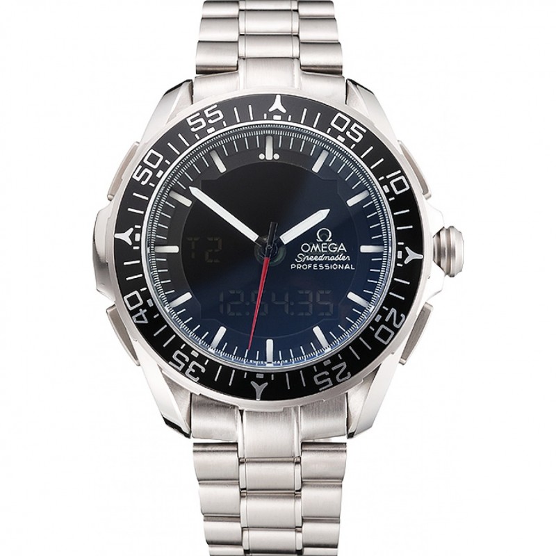 High Quality Omega Speedmaster Skywalker X-33 Black Dial White On Black Bezel Stainless Steel Case And Bracelet-0